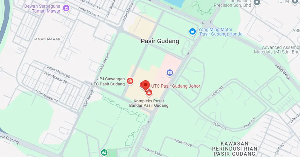 Lokasi dan Nombor Telefon Mini UTC Pasir Gudang Lokasi dan Nombor Telefon Mini UTC Pasir Gudang