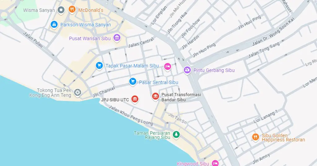 Lokasi dan Nombor Telefon Mini UTC Sibu Lokasi dan Nombor Telefon Mini UTC Sibu