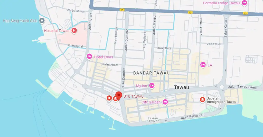 Lokasi dan Nombor Telefon Mini UTC Tawau Lokasi dan Nombor Telefon Mini UTC Tawau