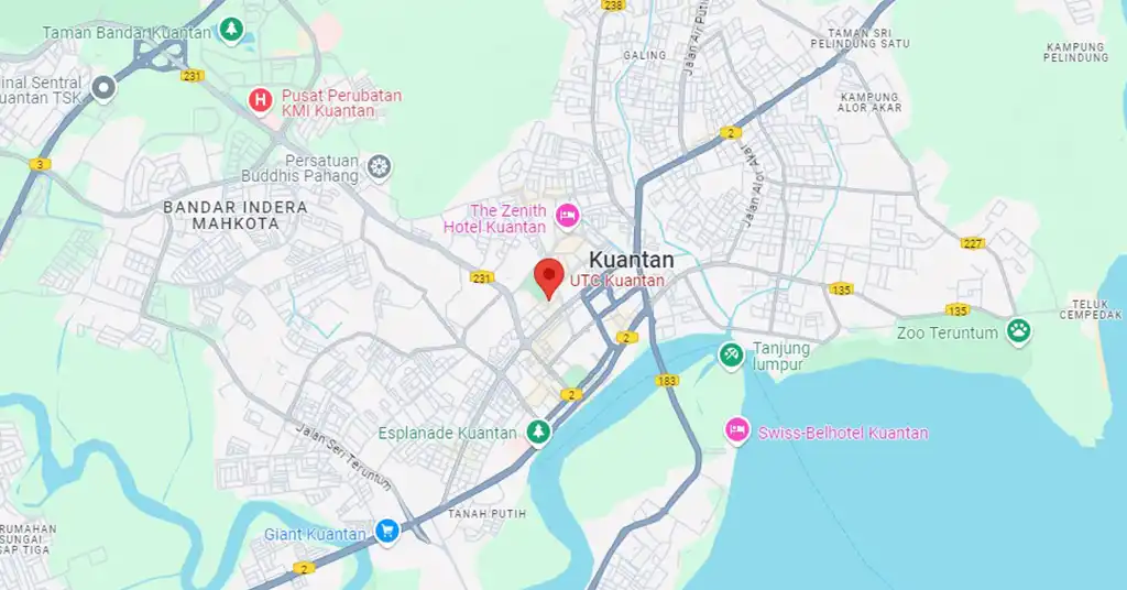 Lokasi dan Nombor Telefon UTC Pahang