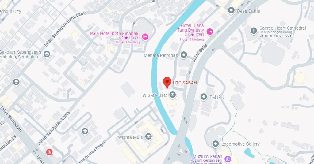 Lokasi dan Nombor Telefon UTC Sabah Lokasi dan Nombor Telefon UTC Sabah