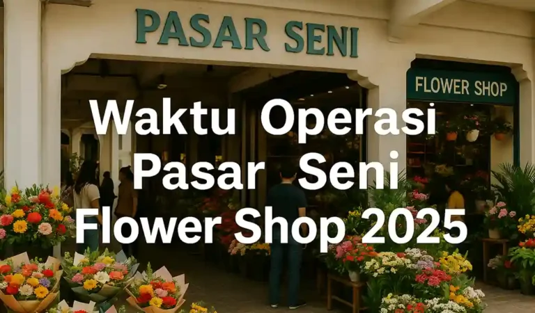 Waktu Operasi Pasar Seni Flower Shop