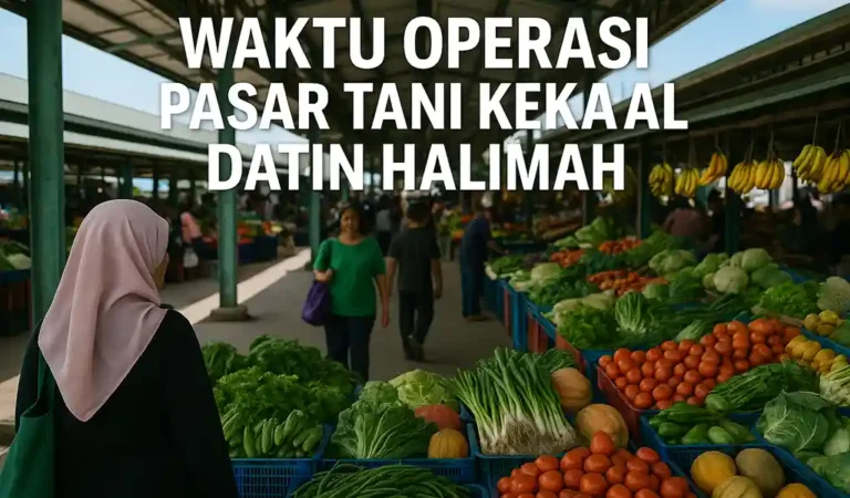 Waktu Operasi Pasar Tani Kekal Datin Halimah